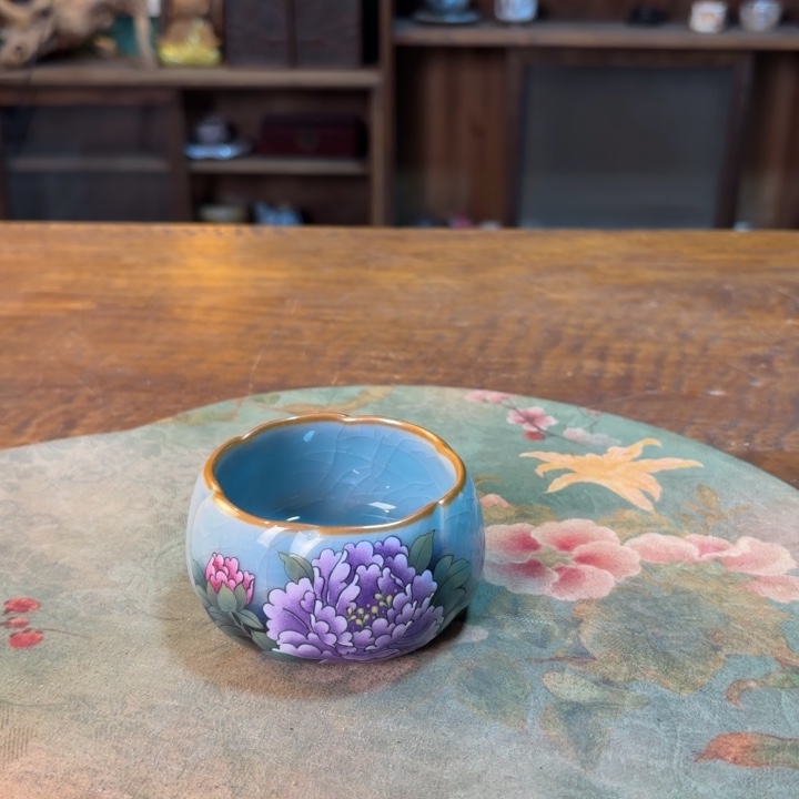 柴烧纯手工手绘陶瓷