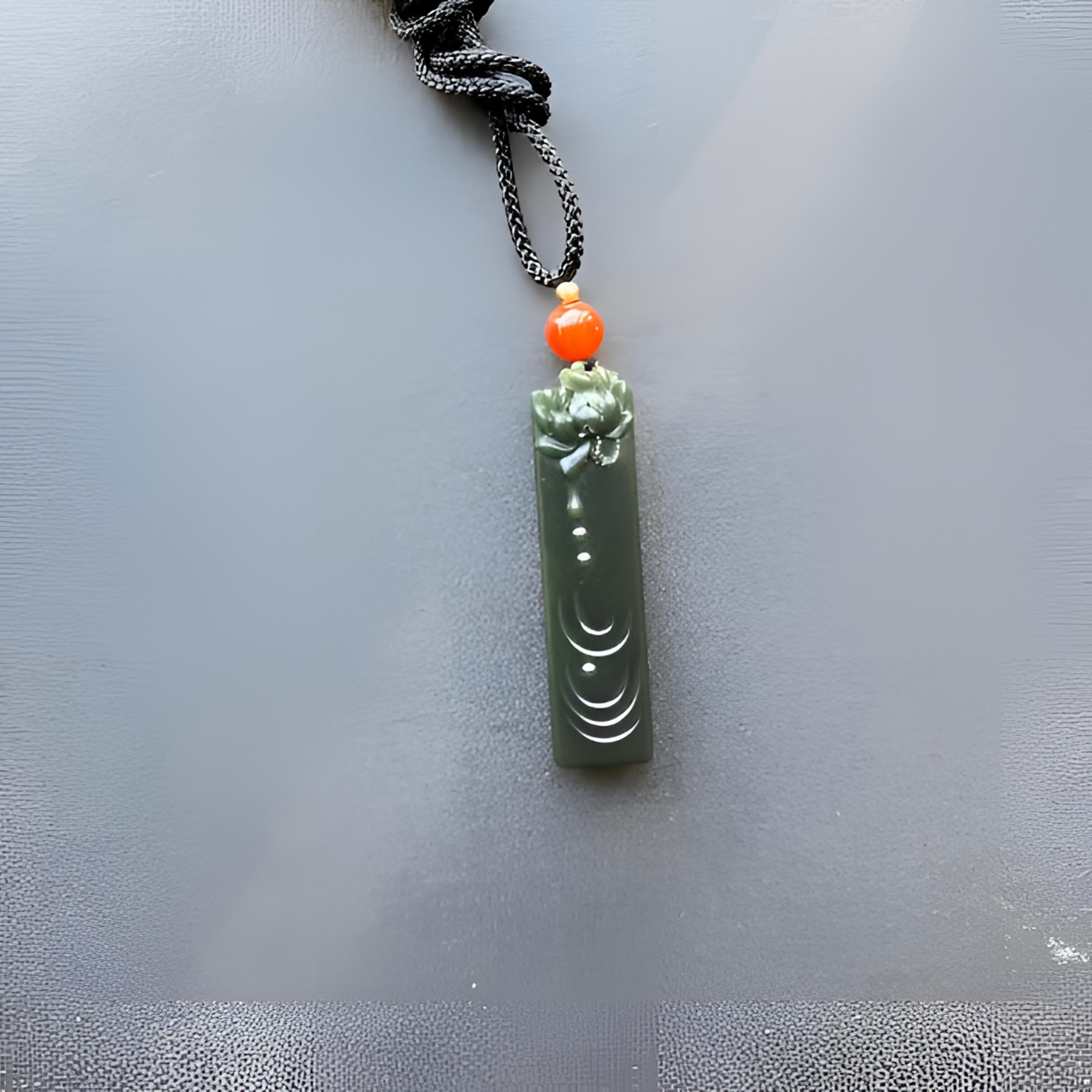 和田玉莲花吊坠ZZJ12-1