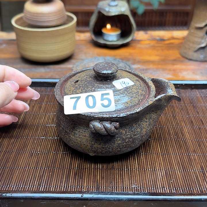 纯手工制作粗陶茶具