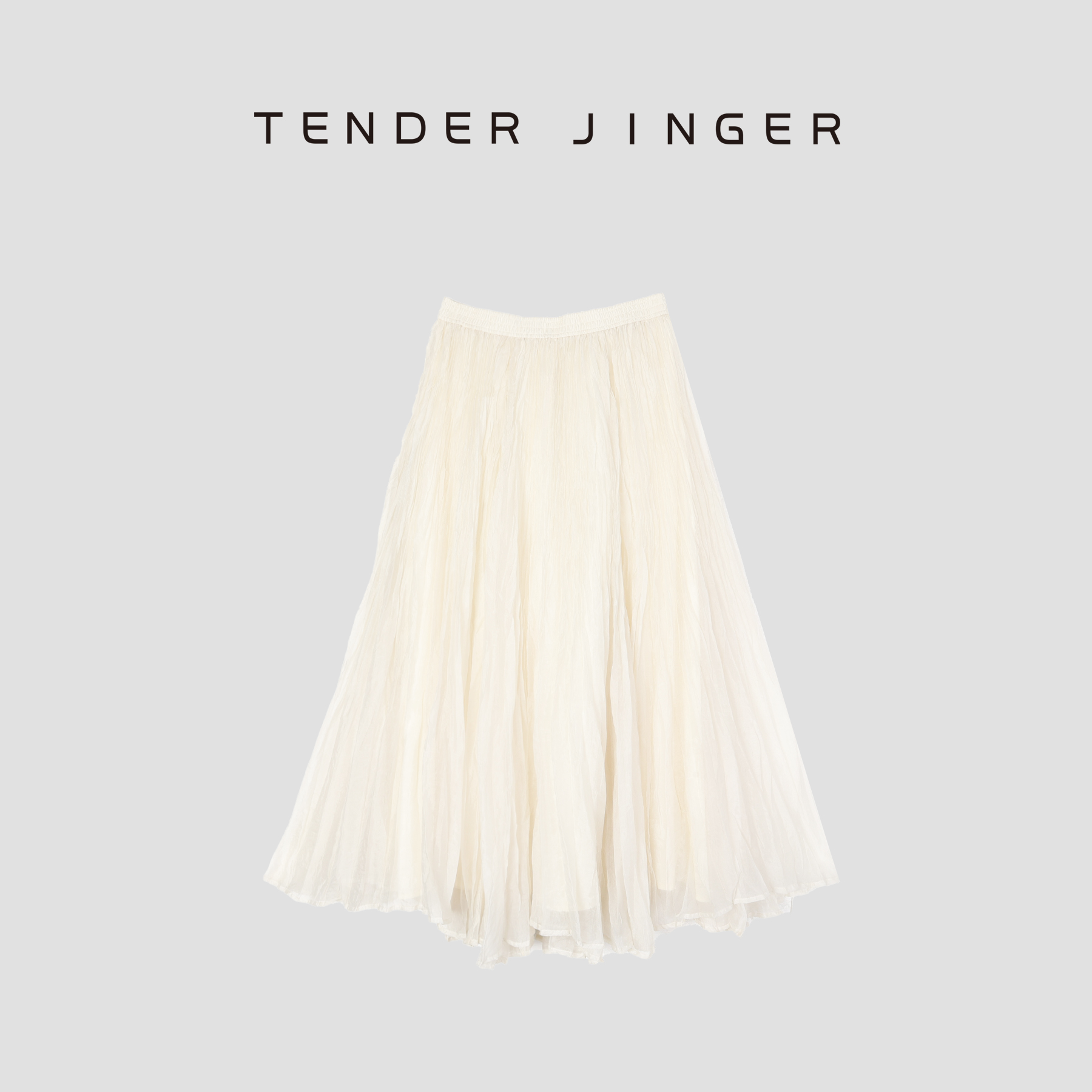 Tender Jinger｜线下专供 设计师褶皱肌理温柔仙女裙T52TG257G
