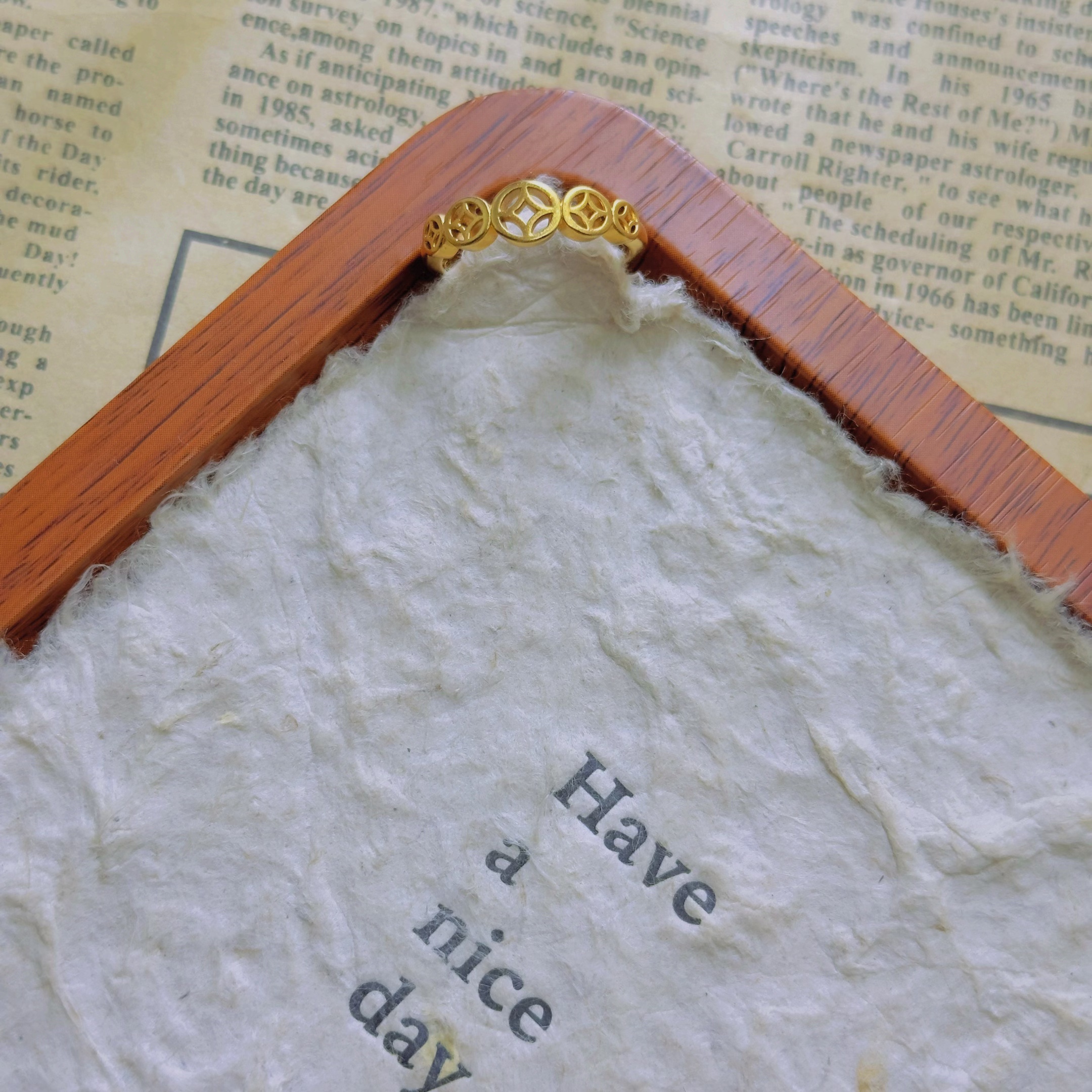 【丁老头甄选】精工铜钱戒指开口40138