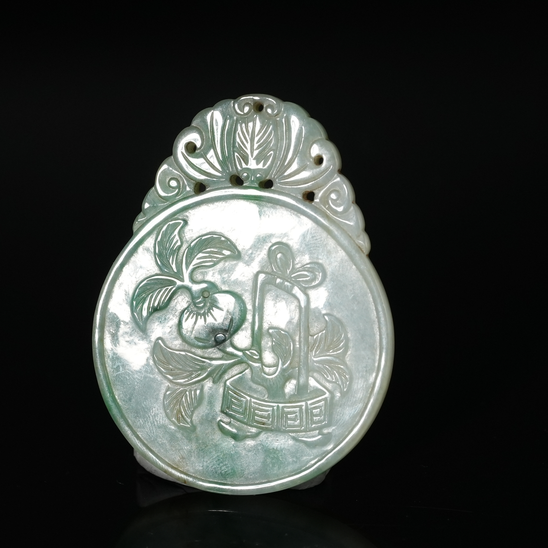 清代翡翠福寿牌ACZL250626053