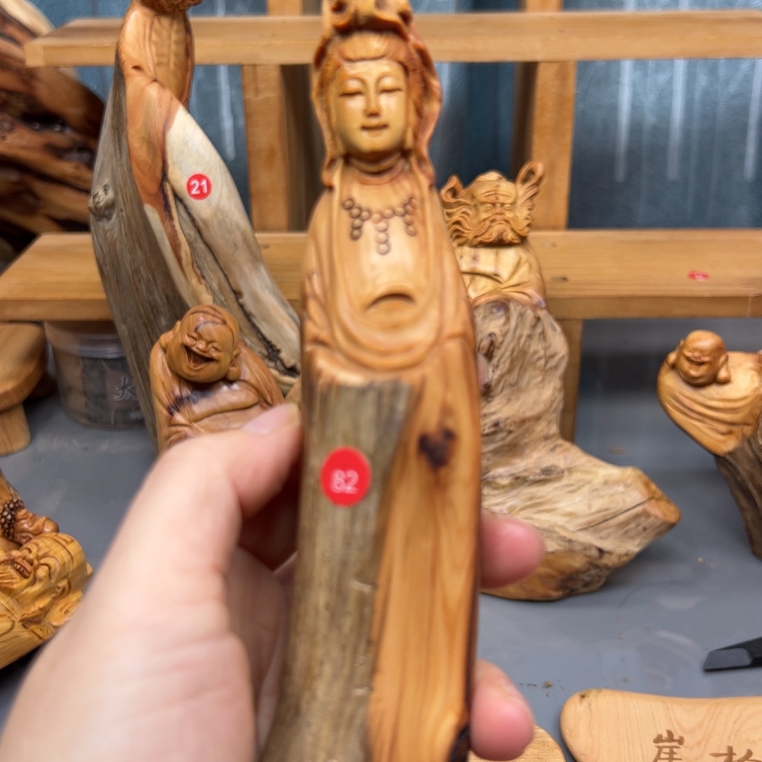 柏木崖柏木摆件手把件，68