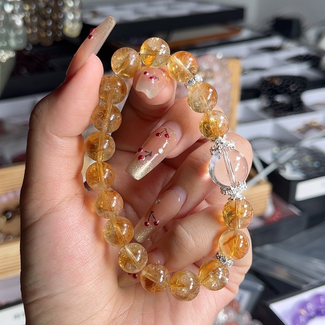 水晶手串未镶嵌-****ᐝ10 mm黄塔晶