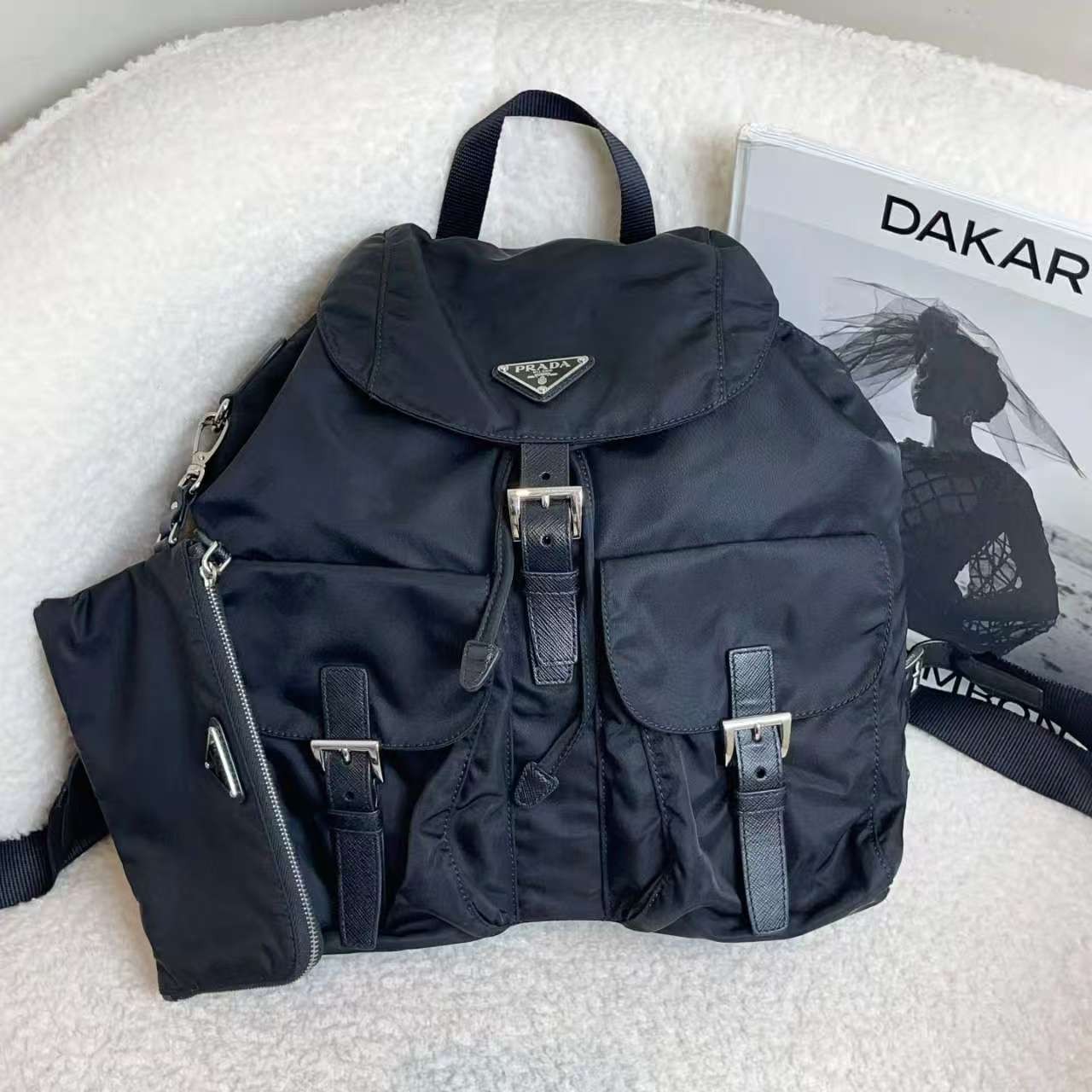 99新 Prada/普拉达 双肩包小号/95055301/12期免息/代卖服务