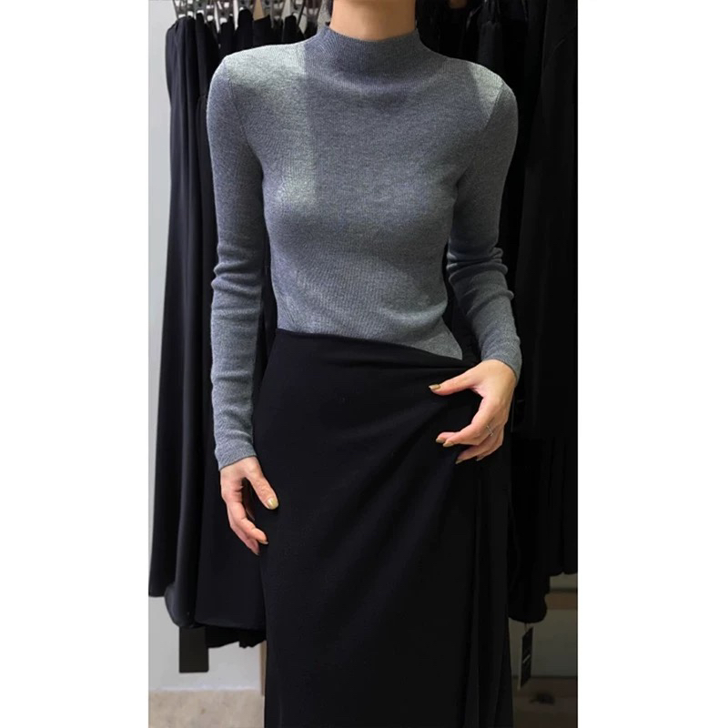 毛针织衫针织冬季常规长袖一字领男友风可机洗INS风