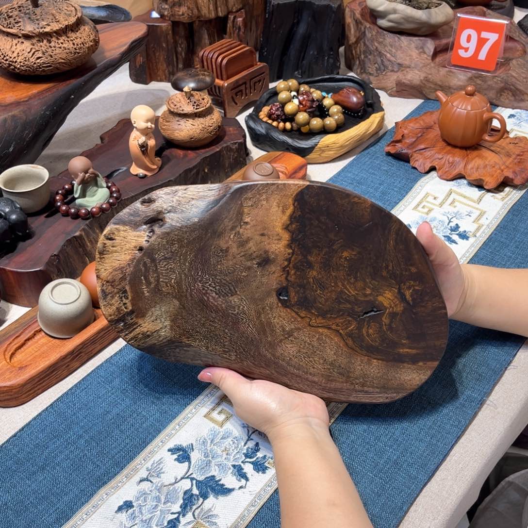 缅甸鸡翅木干泡茶台