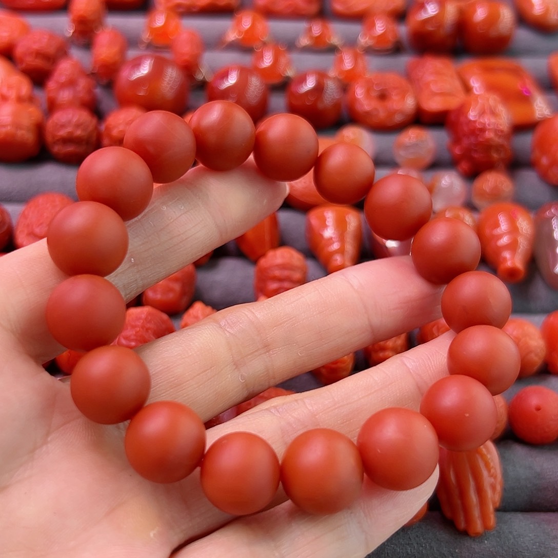 南红玛瑙手链未镶嵌萌*