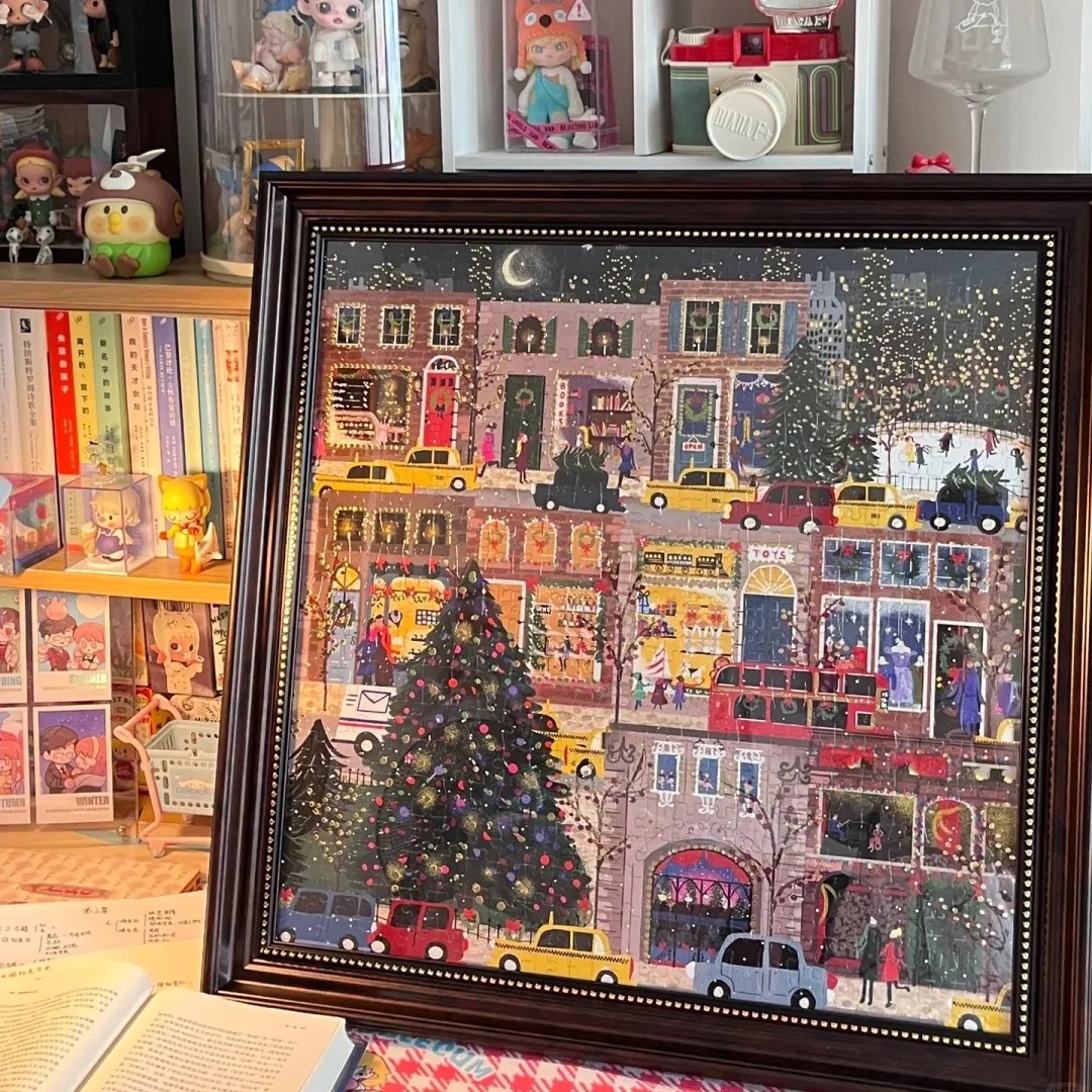 【冬灯】高端加厚2.0mm拼图500片50cm*50cm解压DIY礼盒专柜