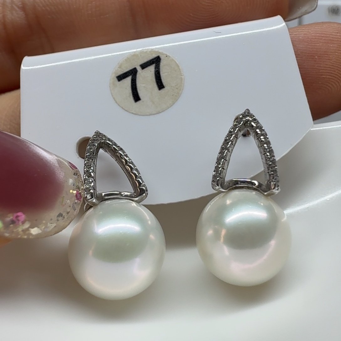 *****耳饰淡水珍珠银S925镶嵌珍珠10.6