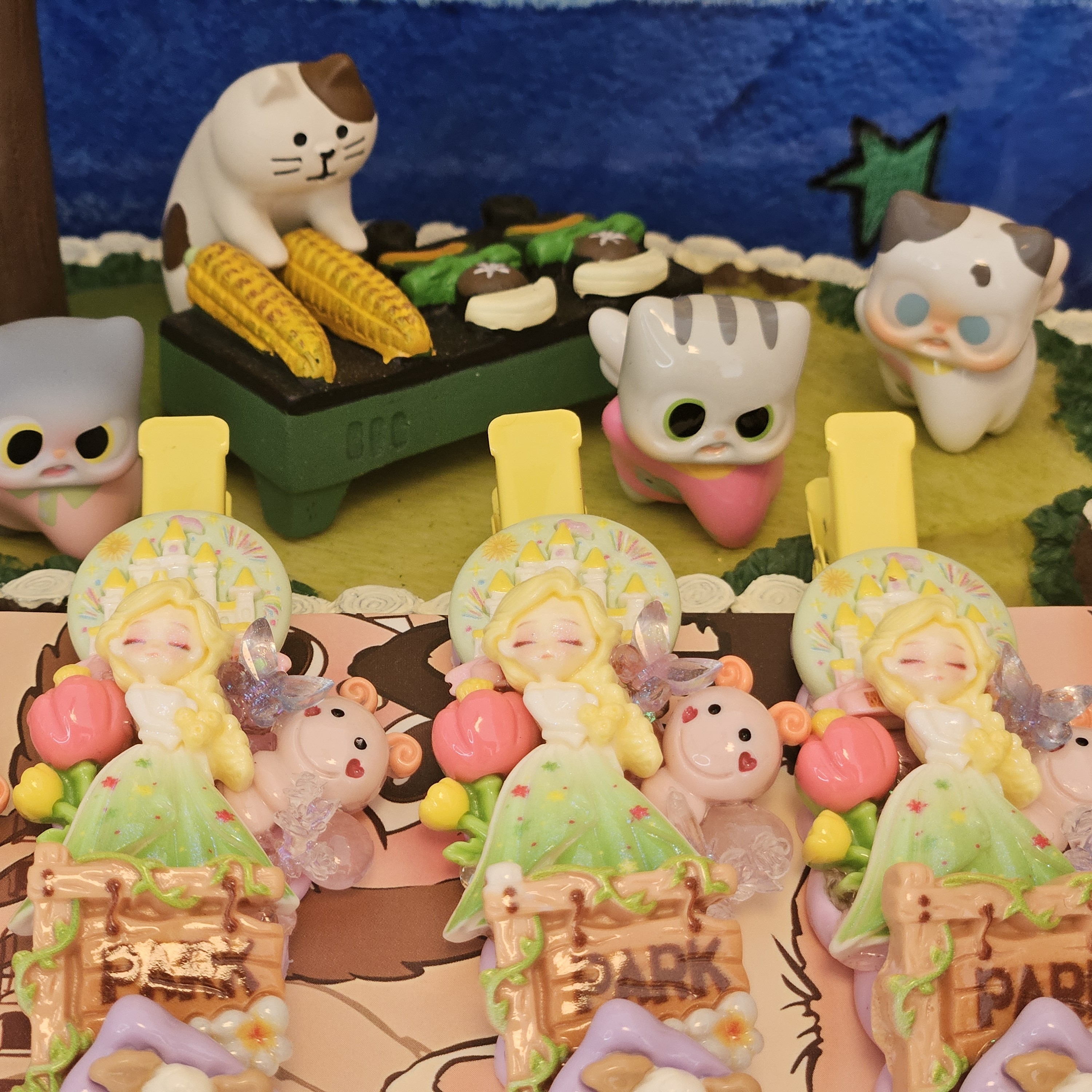 成品奶油胶发夹、发圈、冰箱贴连麦自选链接