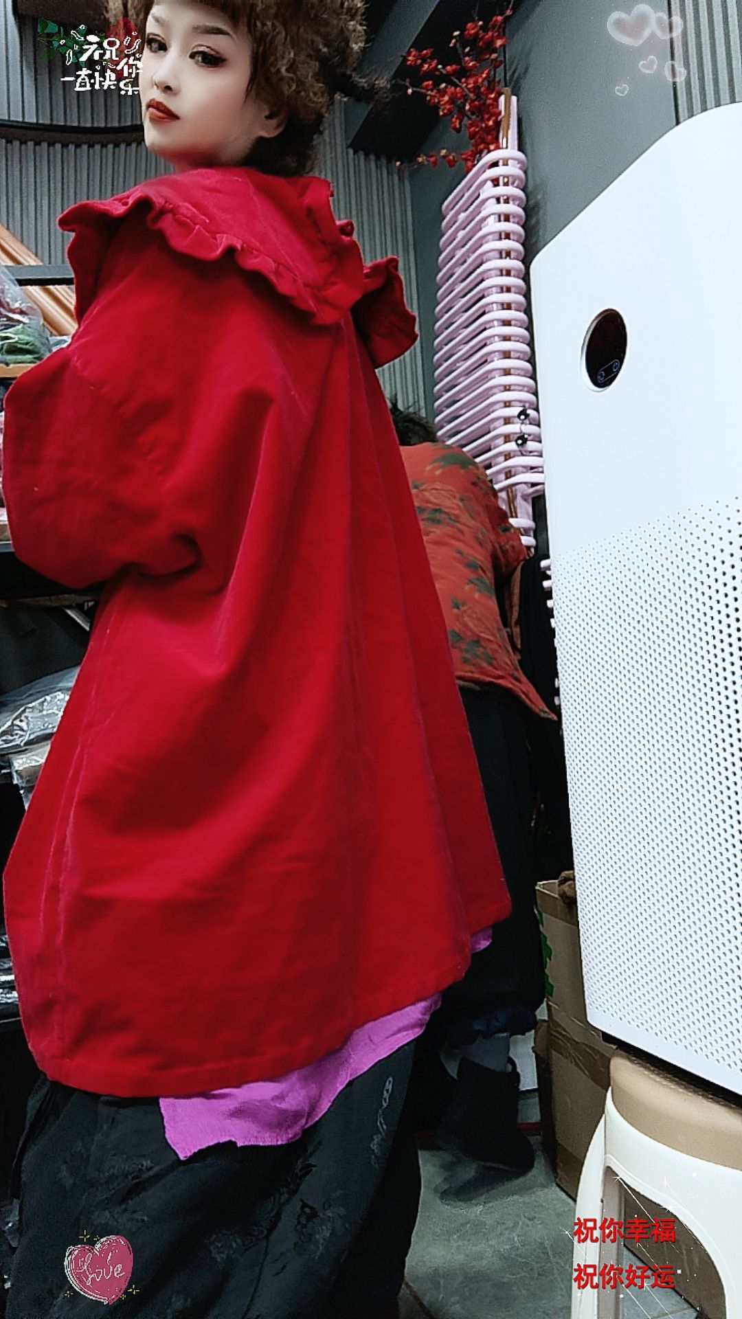 无吊牌双层灯芯绒宽松版娃娃衫