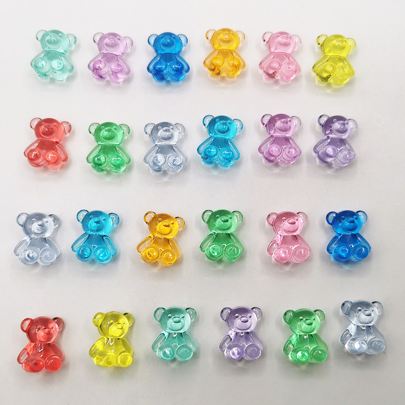 【透色迷你小熊】“迟到潮玩”可爱立体卡通手工DIY摆件饰品