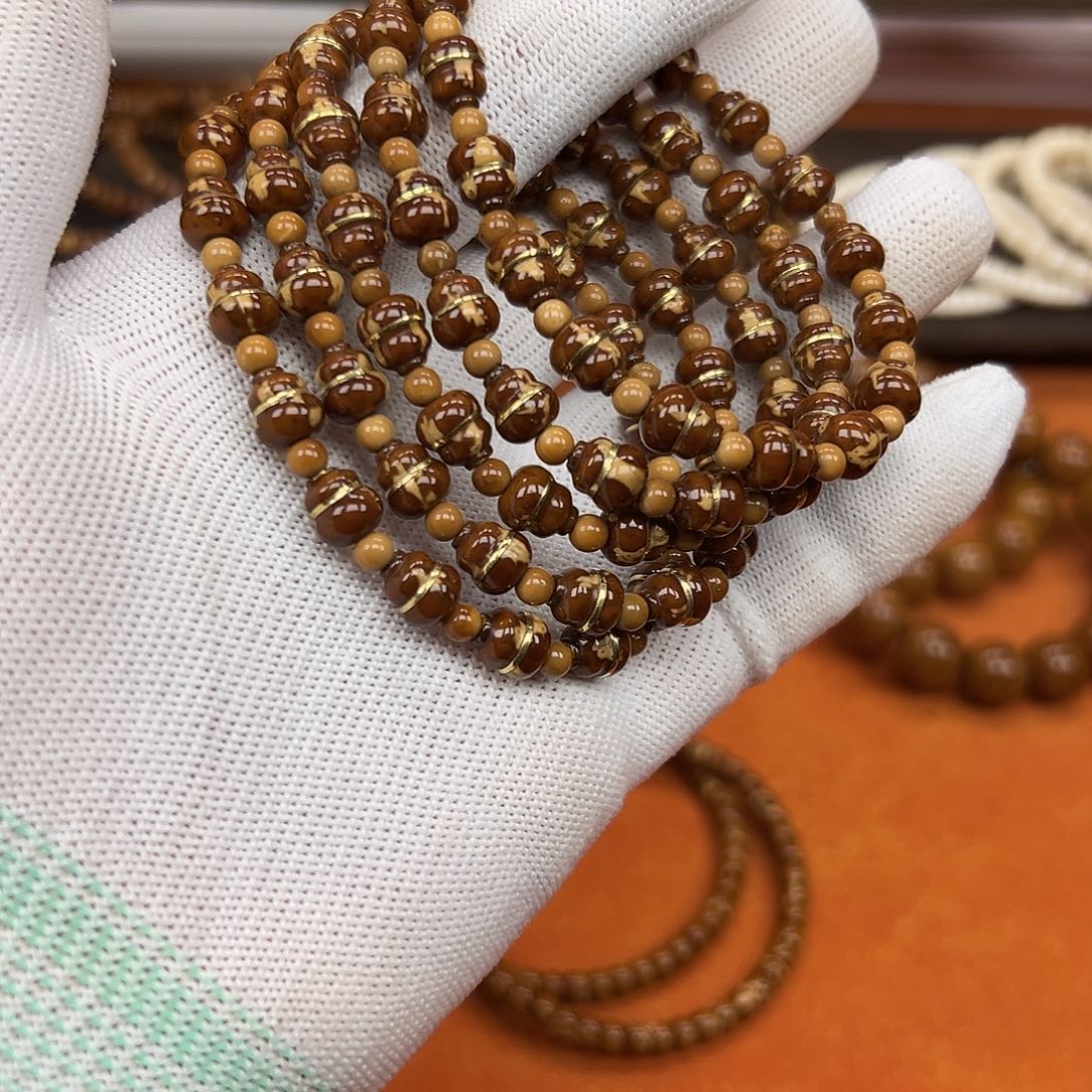 紫金鼠手串三花葫芦