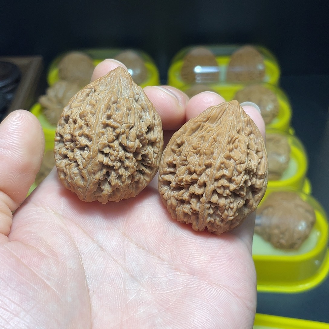 壞***圭文玩核桃吊坠38尺大蒜头