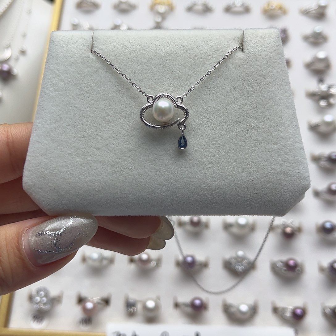 套链淡水珍珠银S925镶嵌
