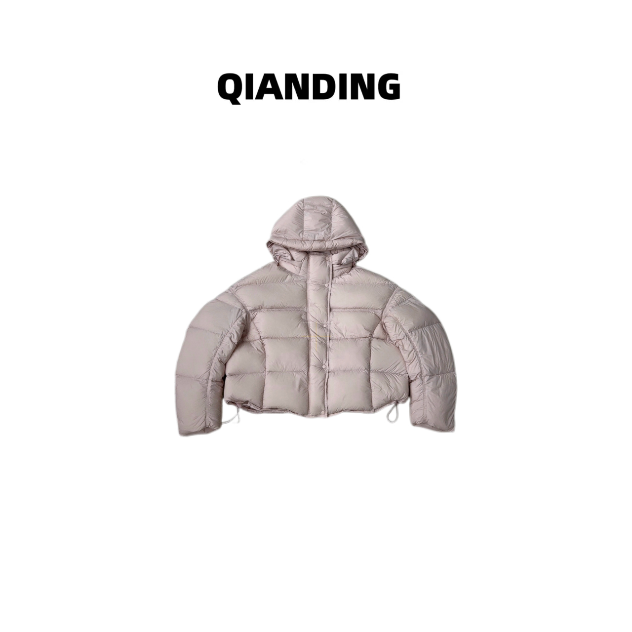 【QIANDING】排骨鹅短鹅极简纯色鹅绒服255408