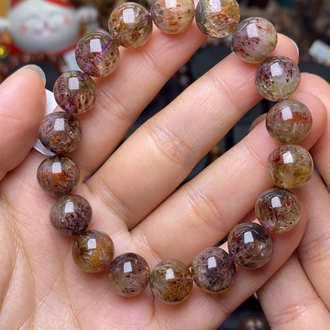 水晶A006老矿黄金极光单圈10m未镶嵌淘*?