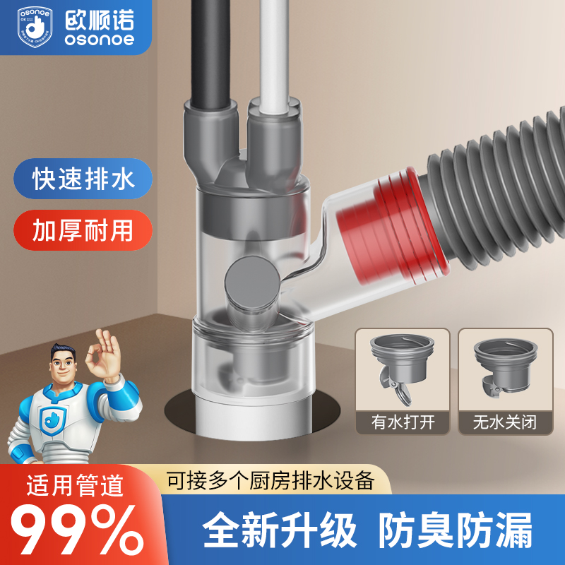 欧顺诺2025新款三通四通五通可接净水器小厨宝前置等用水设备