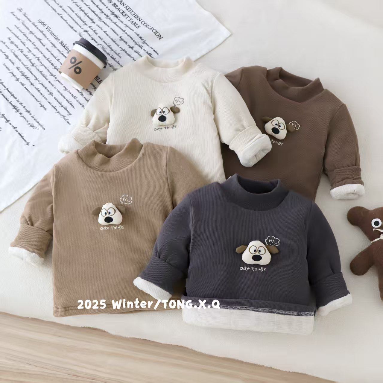 【娟姐自制】小童双层眼镜狗保暖打底A-Y9806