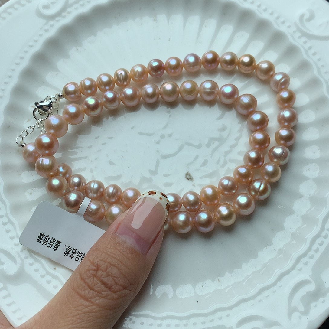 淡水珍珠7-8未镶嵌t21项链