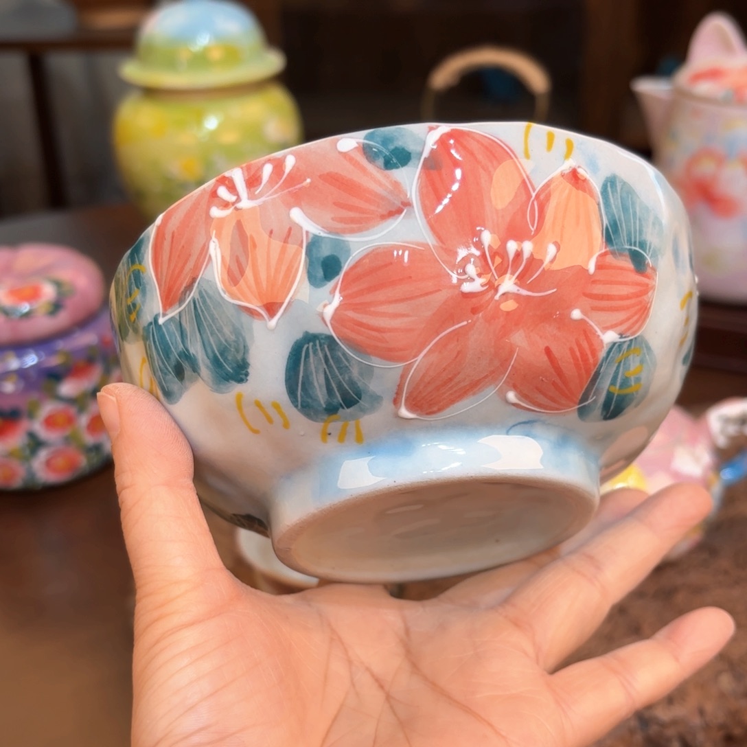 景德镇手绘高温釉下彩陶瓷茶具