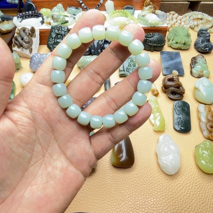 和田玉手链未镶嵌定制款