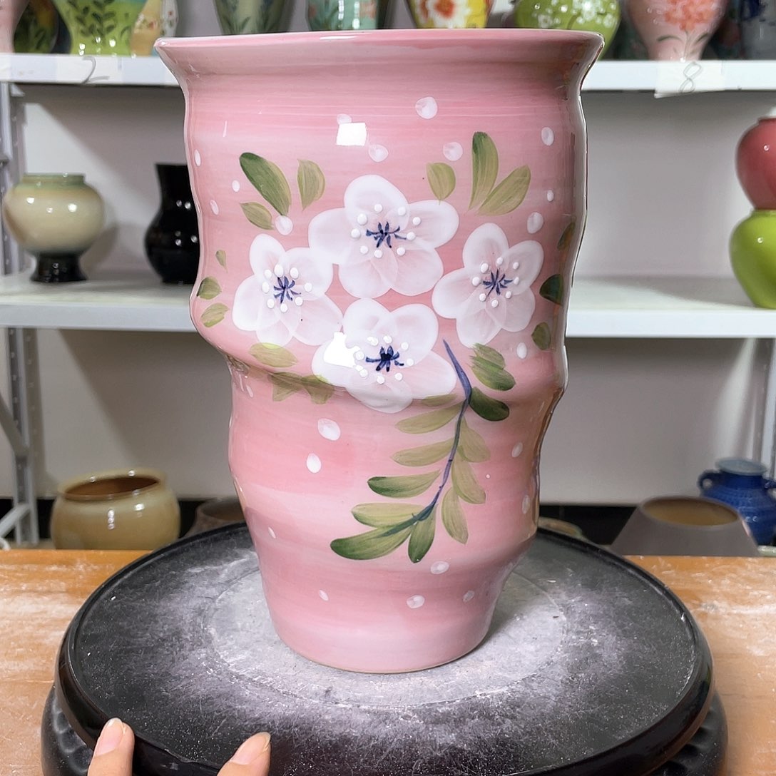 景德镇陶瓷花盆口18高26