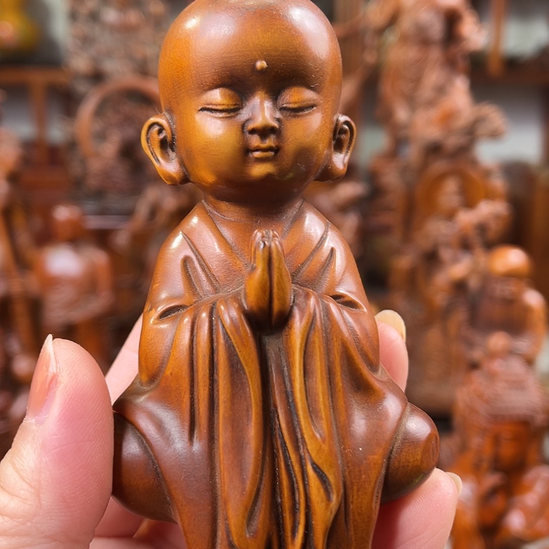 黄杨木黄杨木雕刻高度12厘米