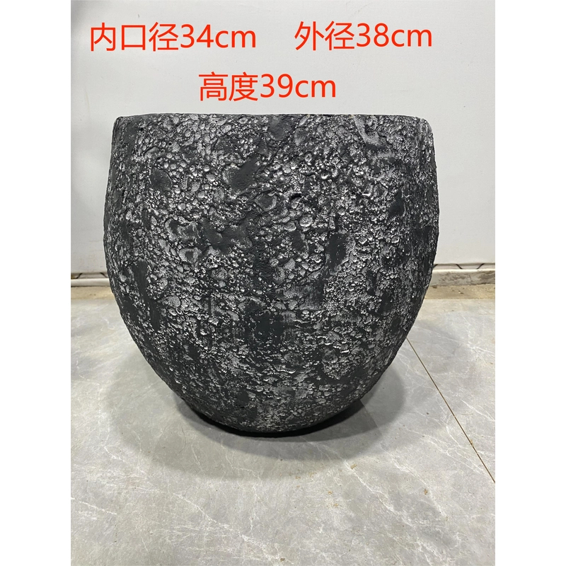 【高端镁泥花盆】高级透气菱圆形防水适合大型植物北欧简约耐用