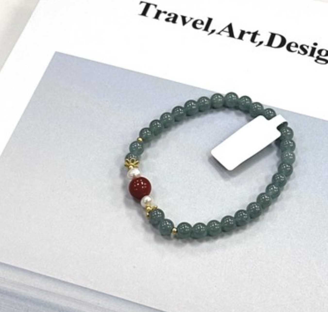 非金属仿珍珠手链 【ZMMY严选】新款新中式蓝色珍珠手链5070722