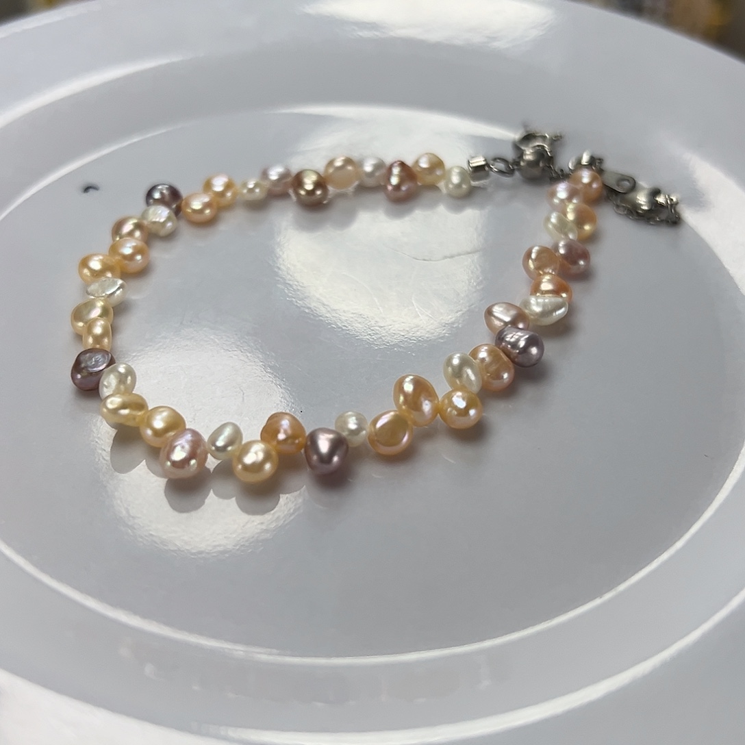 钛钢手绳淡水珍珠