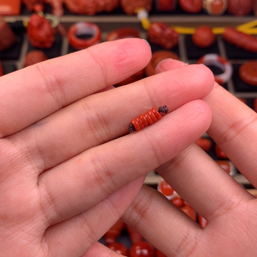 南红玛瑙未镶嵌精工直切隔片4+