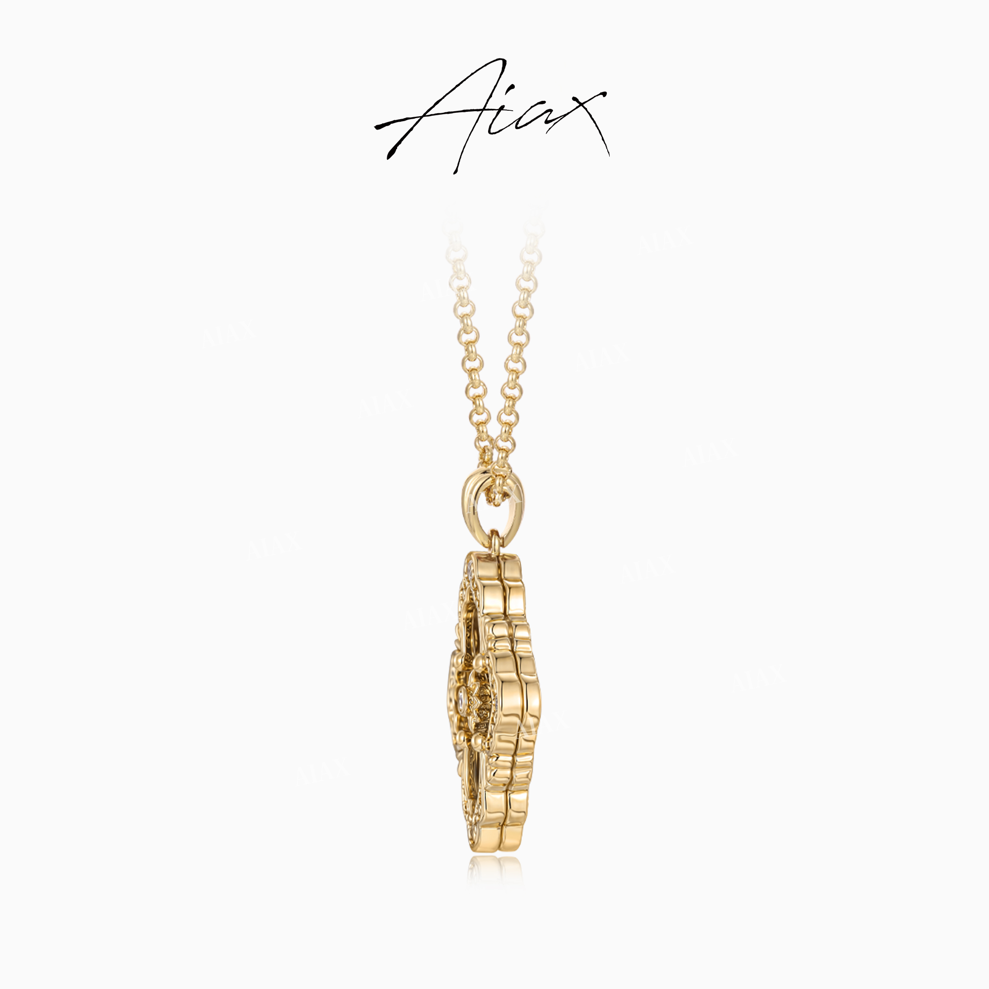 AIAX 【珠罗纱】小众轻奢百搭高级感百搭几何蓝色项链TSJ6639