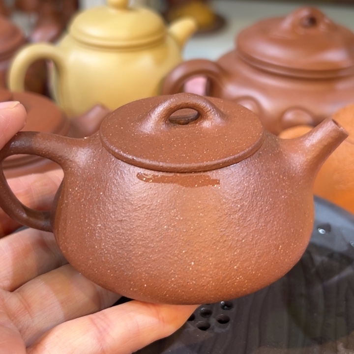 紫砂茶案精工石瓢平盖150cc