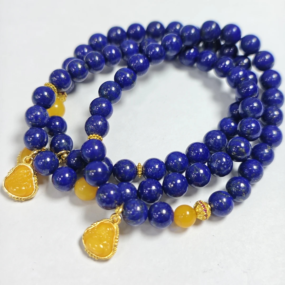 【书记甄选】天然原创青金石单圈手链 多样式发一件 约6mm 7889AT