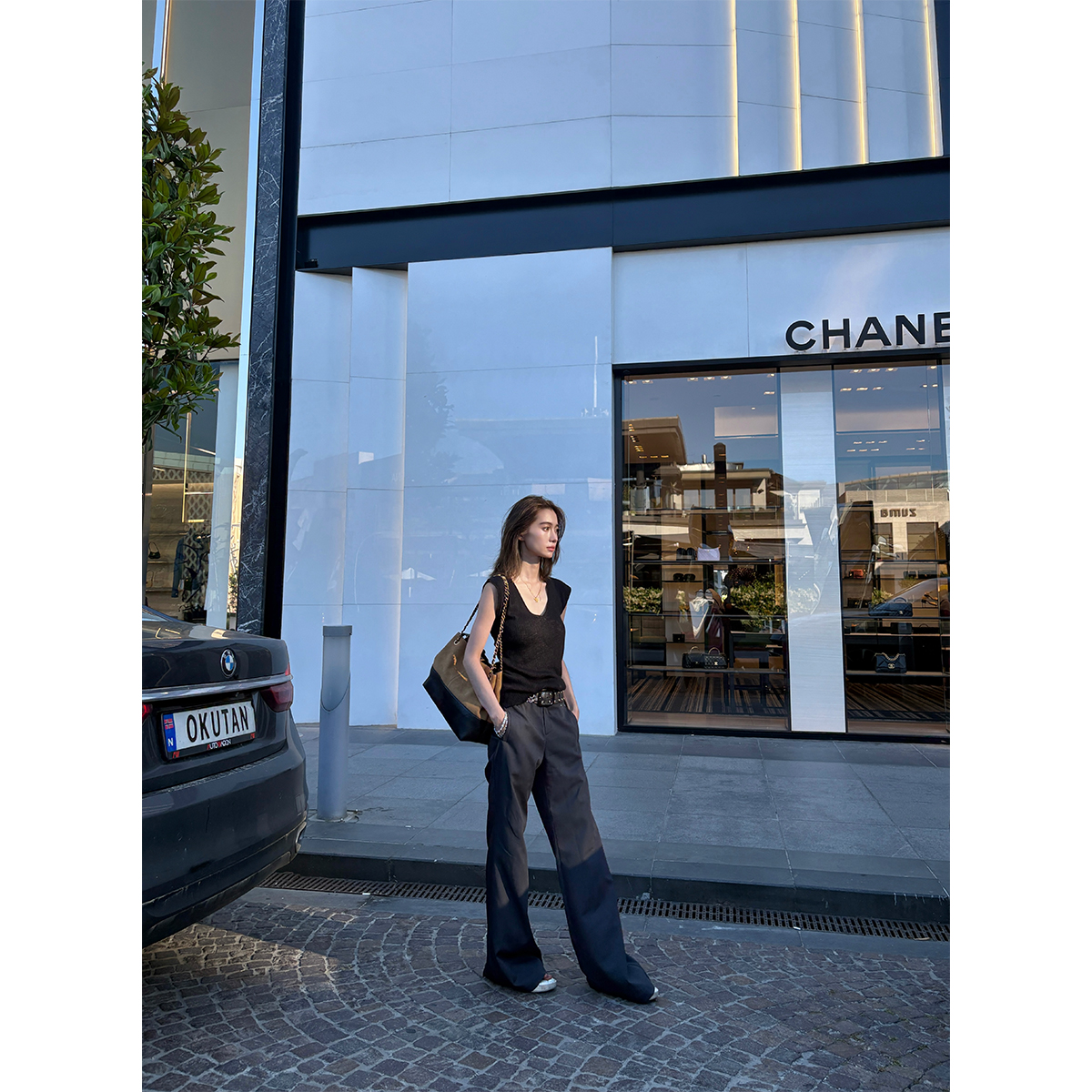 常存CUN BLVD 灰色薄款直筒裤