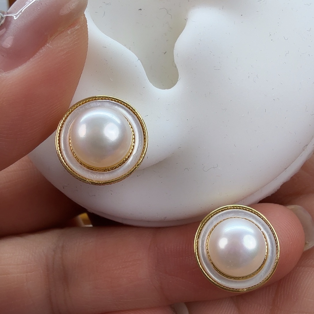 淡水珍珠未镶嵌耳饰138
