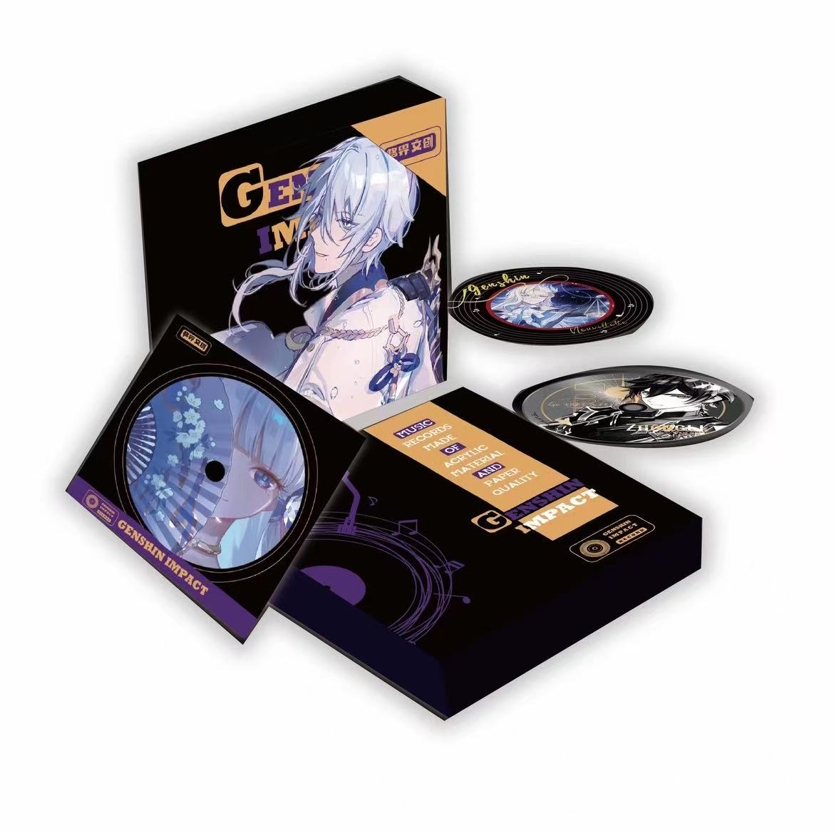 【元紫弹专属活活】格界文创 原神首创音盘圆形色纸