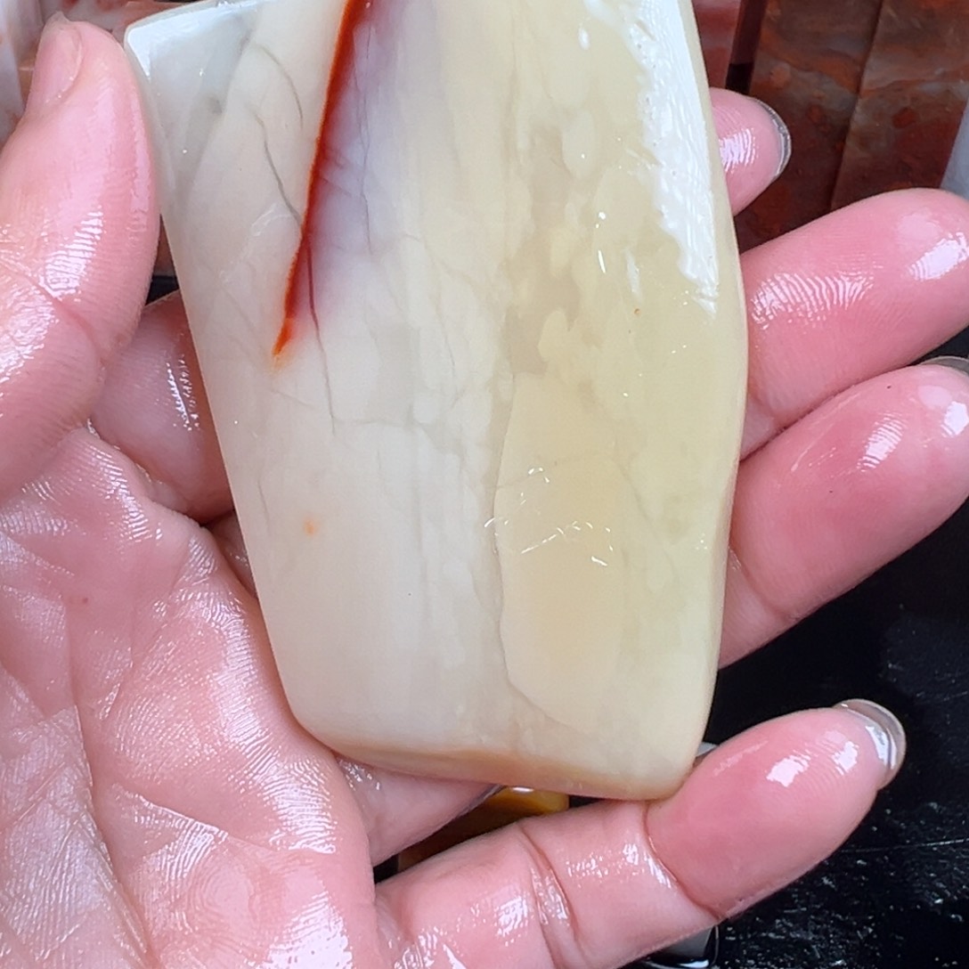 老挝石印石白*老挝石