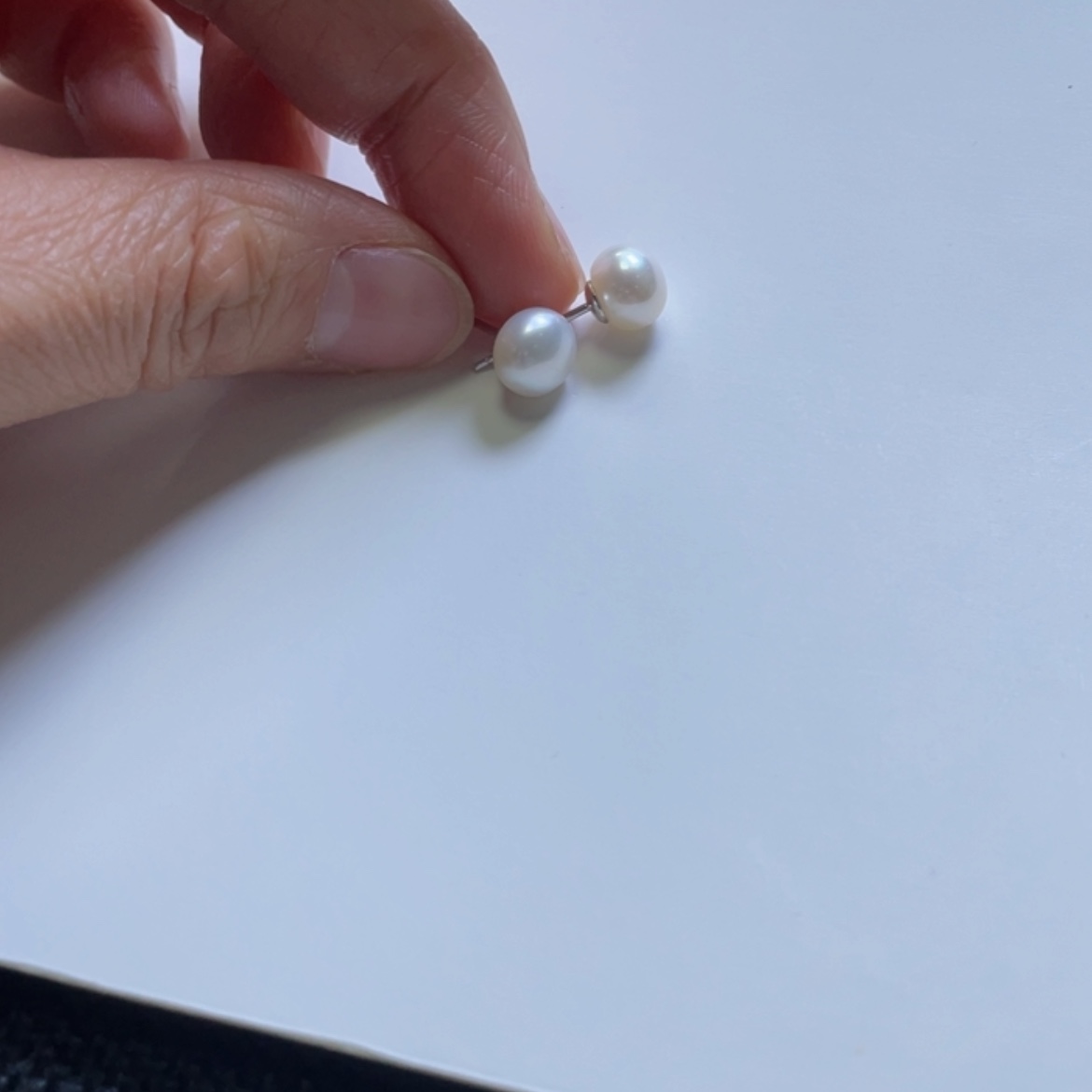 【闪购商品】淡水珍珠耳饰银S925镶嵌赵丽颖同款天然淡水珍珠耳钉