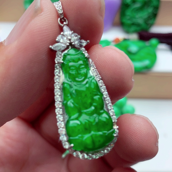 翡翠未镶嵌吊坠(不含链)