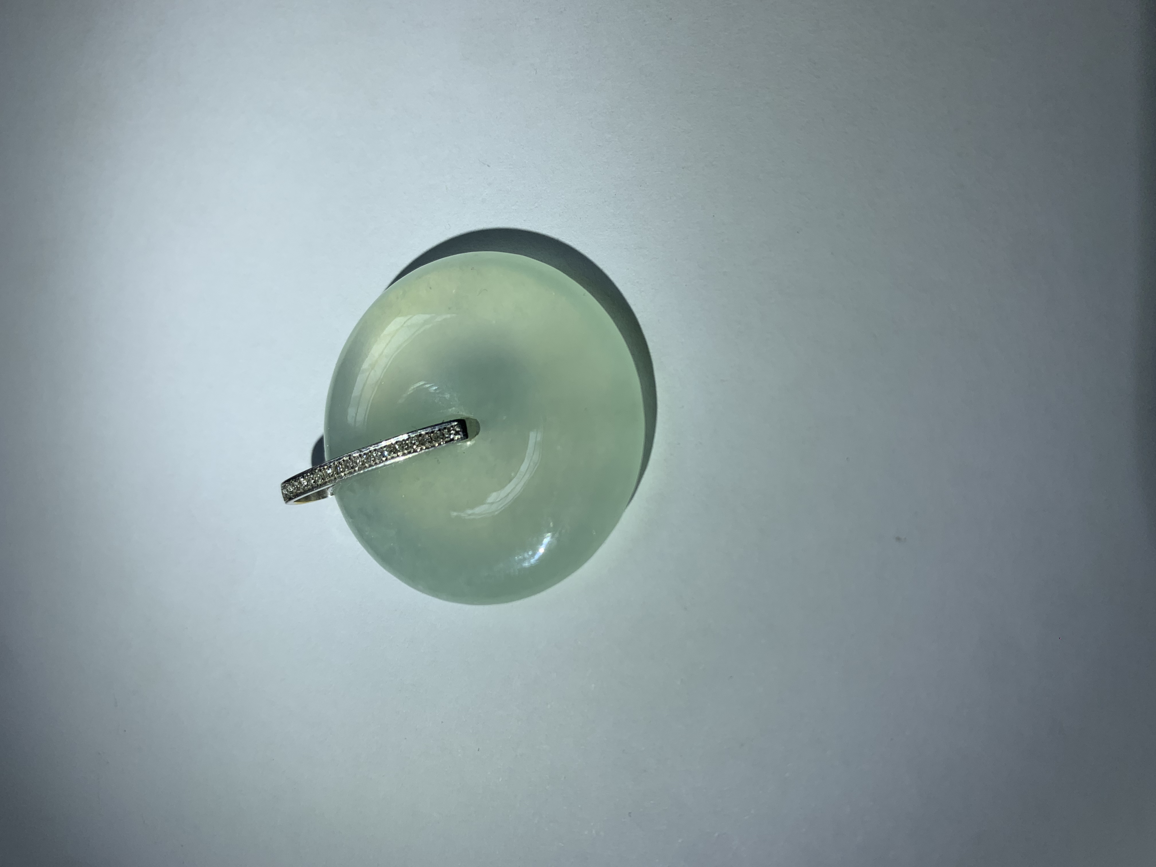 伴钻豪镶冰种平安扣精致简约