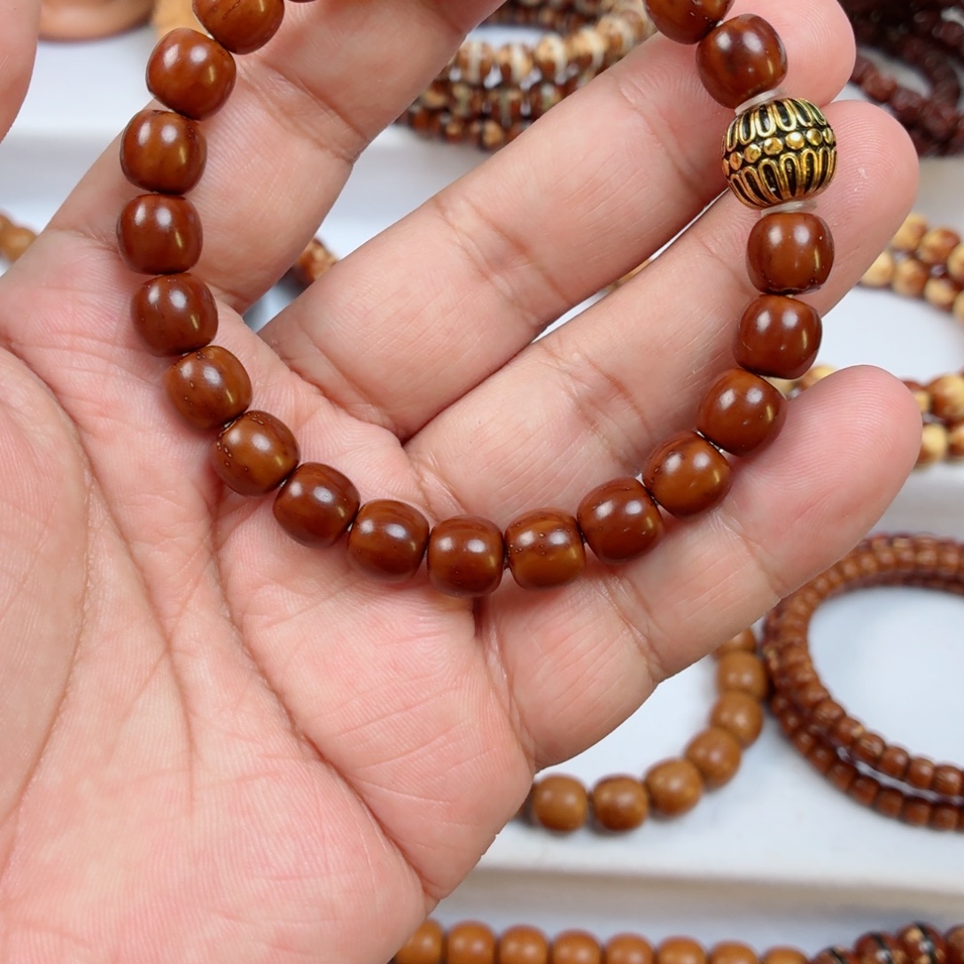 紫金鼠手串实心咖皮老型，干净