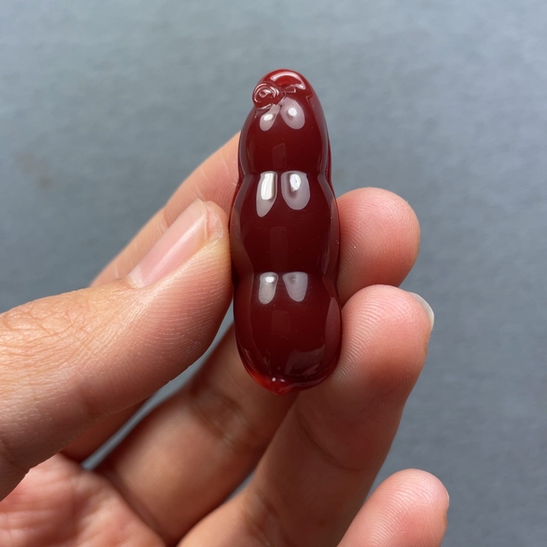 南红玛瑙未镶嵌配饰福豆