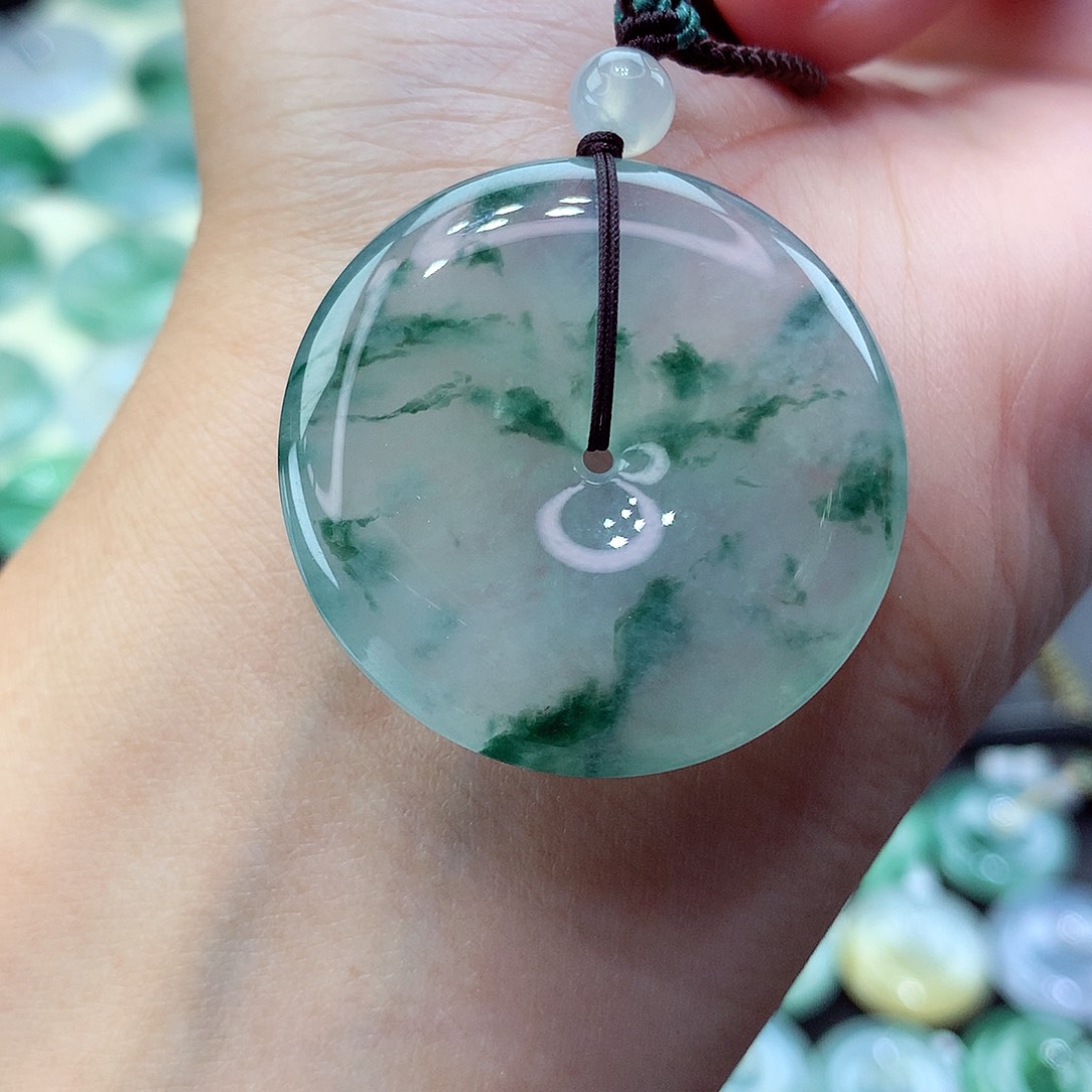 翡翠颈饰未镶嵌10尺寸34.1-5.9