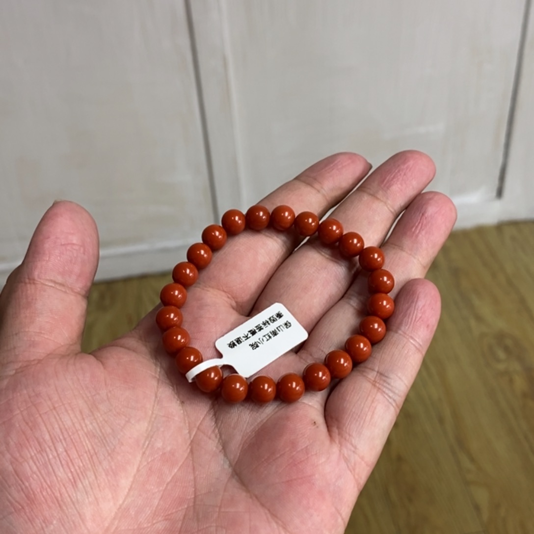 南红玛瑙手串未镶嵌黑**酥新矿料单圈手串L0229