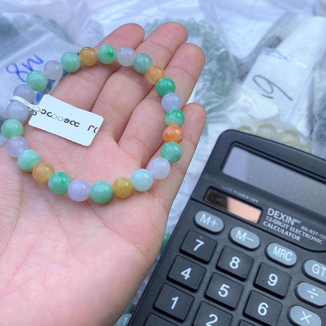 未镶嵌手串搭配定制翡翠