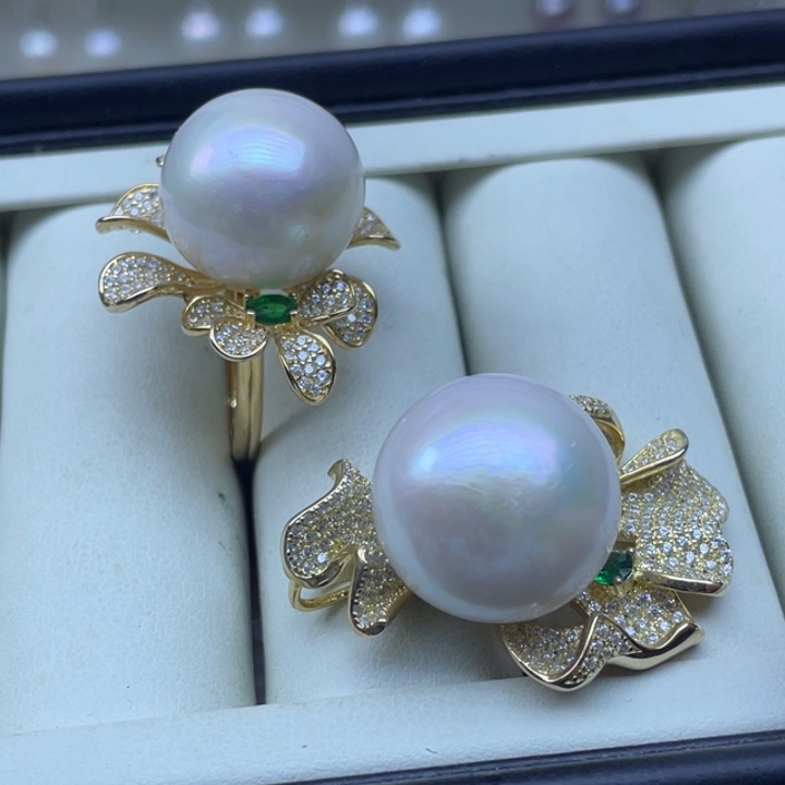 郡***翠银S925镶嵌颈饰淡水珍珠