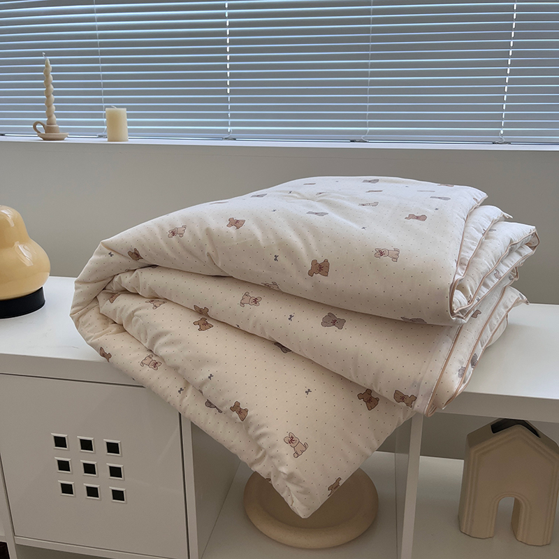 田园碎花全棉韩系清新ins春秋被薄冬被大豆被单双人被亲肤一体被1